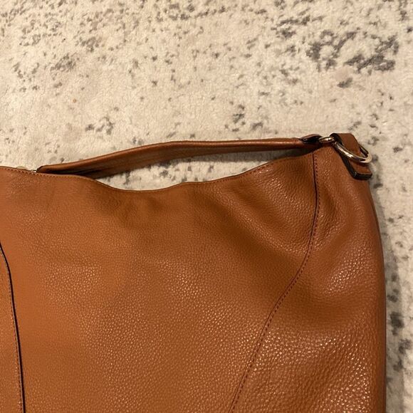 Rebecca Minkoff Moto Hobo in Almond Pebbled Leather. GUC - Picture 9 of 12